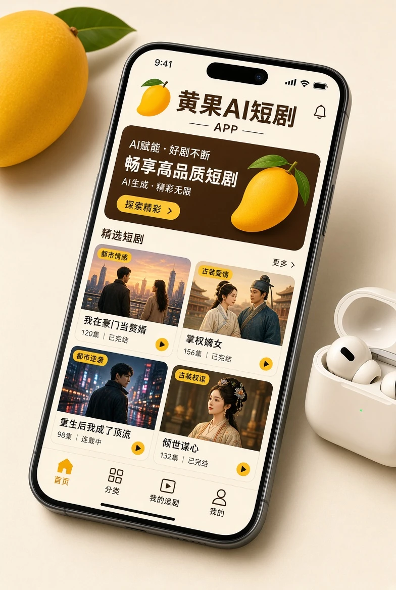 黄果AI短剧手机阅读